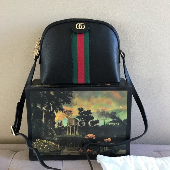 gucci ophidia black leather
